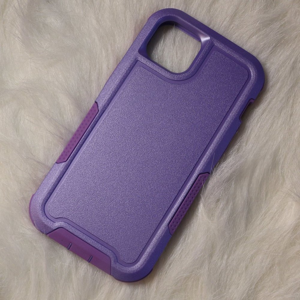 Purple iPhone 14 Max Shockproof Multi-Layer Protection Case